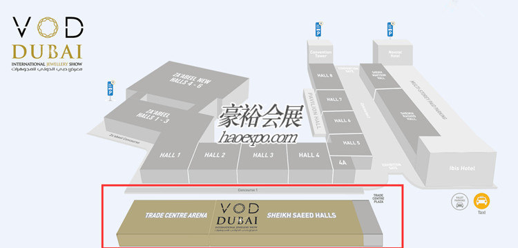 迪拜珠寶展展館圖