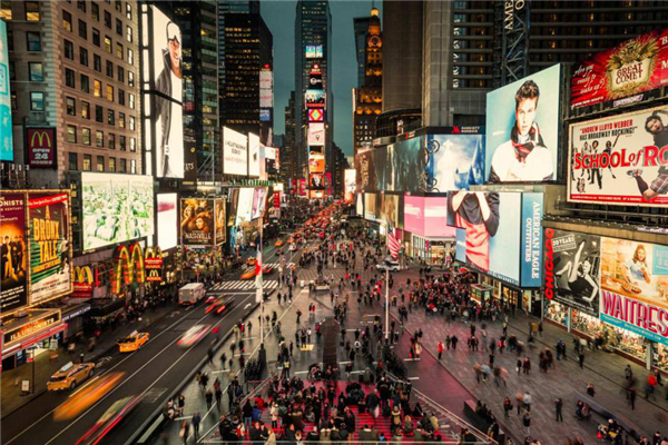 打卡美國時代廣場