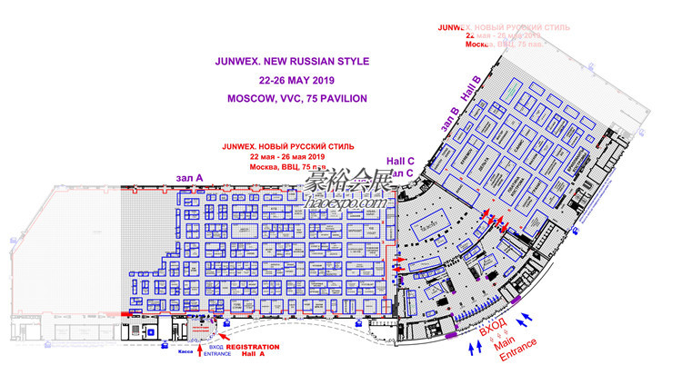 俄羅斯珠寶展展館布局