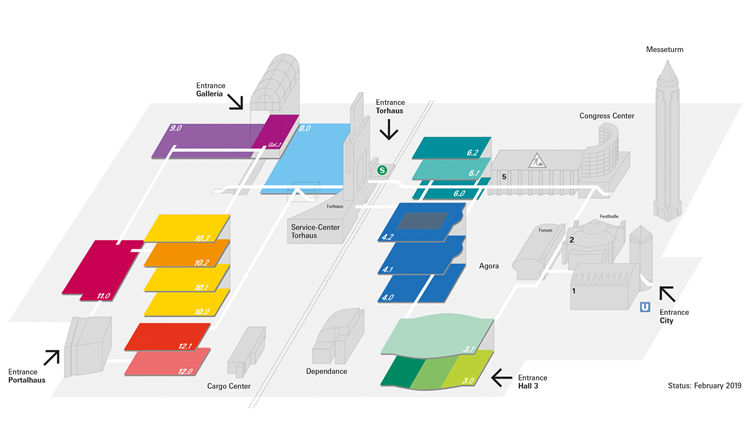 德國(guó)法蘭克福家用及室內(nèi)紡織品展Heimtextil展館布局