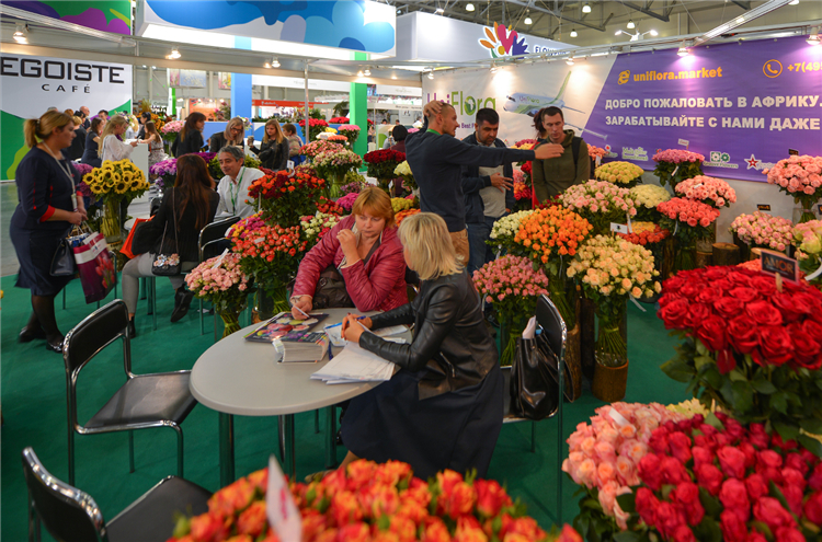 俄羅斯花卉展展會現(xiàn)場