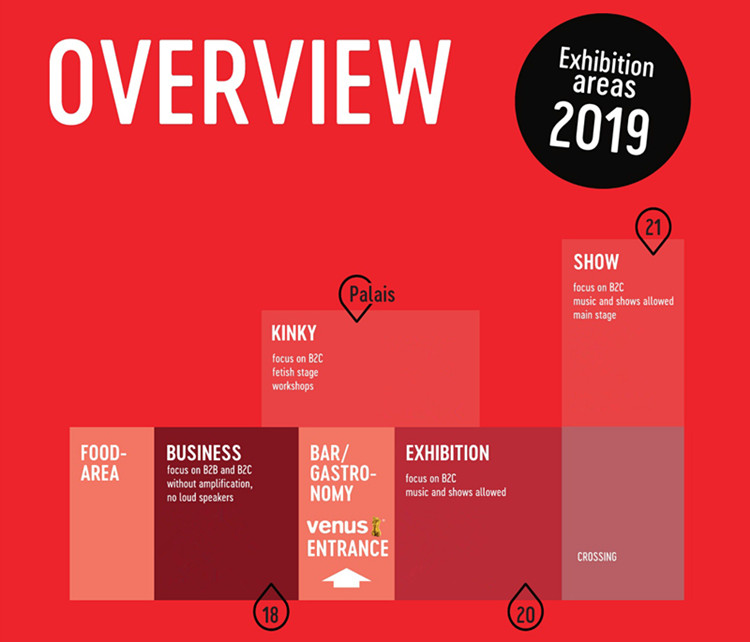 德國柏林成人用品展·展館分布圖